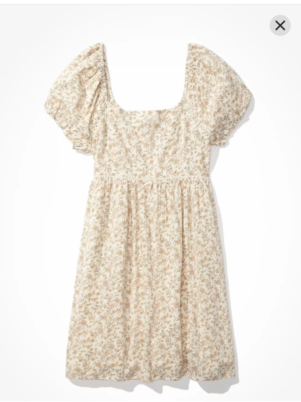 AE Puff-Sleeve Babydoll Mini Dress